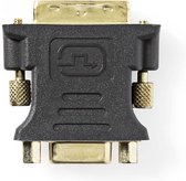 Nedis DVI-Adapter | DVI-I 24+5-Pin Male | VGA Female 15p | Goud Verguld | Recht | PVC | Antraciet | Window Box met Euro Lock