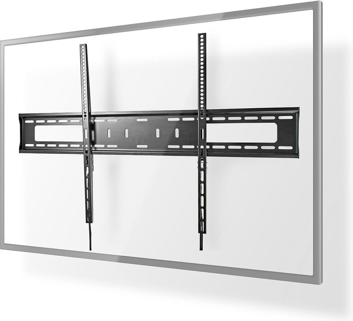 Nedis Vaste TV-Muurbeugel - 60-100 " - Maximaal schermgewicht: 75 kg - Minimale muurafstand: 30.5 mm - Metaal / Staal - Zwart