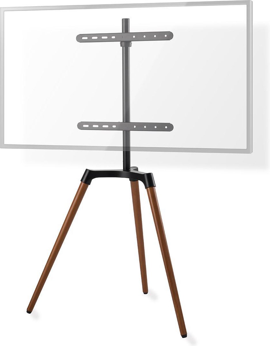 TV Vloerstandaard - 50 - 65 " - Maximaal schermgewicht: 35 kg - Scandinavian Design - Draaibaar - Anti-omval-riem - Snap-lock - Aluminium / Staal - Zwart