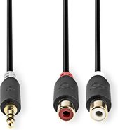 HAMA - 7122375 - ADATTATORE 2 RCA M/JACK 3.5 F-NERO HAMA - 7122375 - ADATTATORE 2 RCA M/JACK 3.5 F-NERO