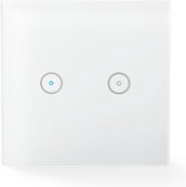 SmartLife Wandschakelaar - Wi-Fi - Duaal - Muurmontage - 1000 W - Android / IOS - Glas - Wit