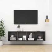 Tv-wandmeubel 37x37x142,5 cm spaanplaat grijs