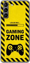 Geschikt voor Samsung Galaxy S21 hoesje - Gaming - Quotes - Controller - Gaming zone - Game - Siliconen Telefoonhoesje