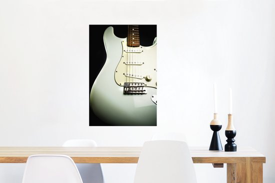Gros plan d'une guitare électrique Poster 60x90 cm - Tirage photo sur Poster (décoration murale salon / chambre)