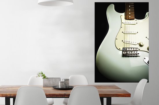 Gros plan d'une guitare électrique Poster 80x120 cm - Tirage photo sur Poster (décoration murale salon / chambre)