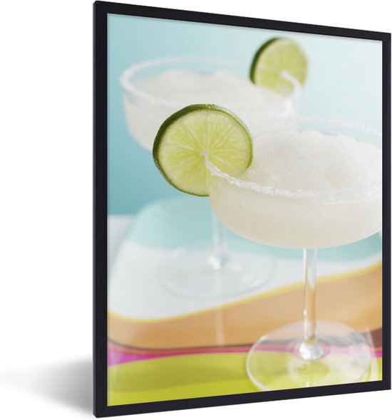 Fotolijst incl. Poster - Kleurrijke cocktail met limoen - 30x40 cm - Posterlijst