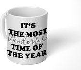 Mok - Koffiemok - It's the most wonderful time of the year - Kerst - Quotes -Spreuken - Mokken - 350 ML - Beker - Koffiemokken - Theemok