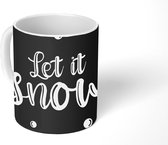 Mok - Koffiemok - Sneeuw - Kerst - Quotes - Let it snow - Spreuken - Mokken - 350 ML - Beker - Koffiemokken - Theemok