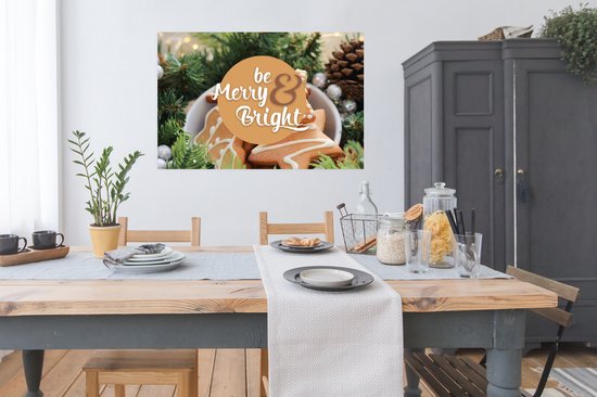 Affiche Proverbes - Citations - 'Be merry & bright' - 120x80 cm