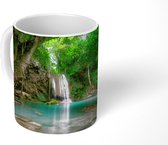 Mok - Koffiemok - Jungle - Waterval - Planten - Water - Natuur - Mokken - 350 ML - Beker - Koffiemokken - Theemok