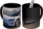 Magische Mok - Foto op Warmte Mok - Tesla - Tesla model 3 - Auto - 350 ML