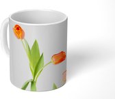 Mok - Tulpen - Oranje - Bloemen - 350 ML - Beker