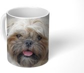 Mok - Portret close up van een Shih Tzu hond - 350 ML - Beker