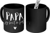 Magische Mok - Foto op Warmte Mokken - Koffiemok - Papa jij bent zo lief - Spreuken - Papa - Quotes - Magic Mok - Beker - 350 ML - Theemok