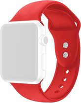 By Qubix - Bracelet sport en Siliconen - Rouge - Fermeture à double pression - Convient pour Apple Watch 38mm / 40mm / 41mm - Compatible les bracelets Apple Watch séries 3/4/5/6/7