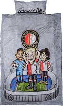 Feyenoord Dekbed Coentje - Eenpersoons - 140 x 200cm - Voetbal - Cadeau - Kinderen -  Unisex