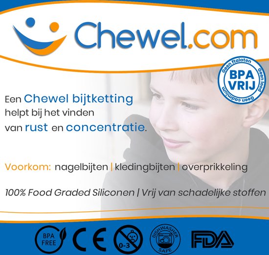 Ronde Bijtketting Kauwketting - Rond - Cirkel - Round - Blauw - Chewel ® van Chewel® — afbeelding 4