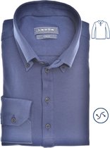 Ledûb slimfit polo longsleeve blauw