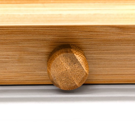 doucherek bamboe - met 2 etages - 53 x 38 x 15,5 cm - flaconhouder - met 4 handdoekhaken
