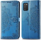 iMoshion Hoesje Geschikt voor Samsung Galaxy A03s Hoesje Met Pasjeshouder - iMoshion Mandala Bookcase - Turquoise