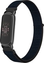 SmartphoneClip® Nylon loop Fitbit Bandje Zwart geschikt voor Fitbit Luxe