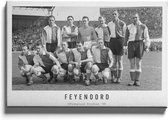Walljar - Feyenoord '48 - Muurdecoratie - Canvas schilderij - Feyenoord voetbal - Feyenoord Artikelen - Rotterdam - Feyenoord Poster - Voetbal - Feyenoord elftal - De Kuip - Rotterdam Poster -