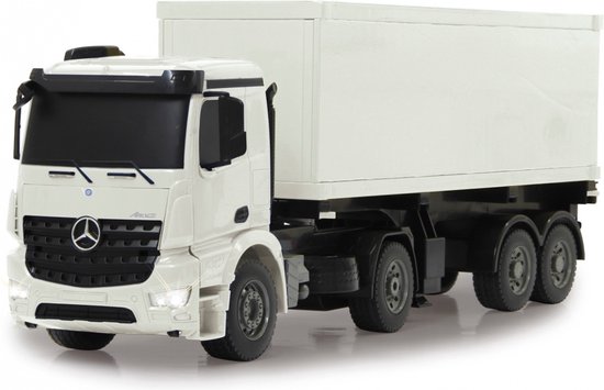 Jamara RC voertuig Auto - 405148 RC Vrachtwagen Mercedes-Benz Arocs met Container Trailer - Wit RC Model Kant en Klaar - 1:20 -