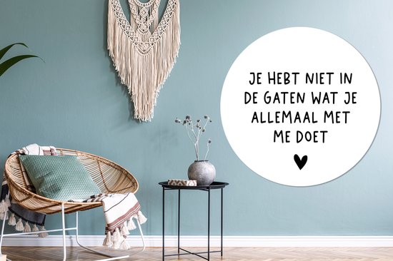 Wall Circle - Wall Circle Inside - Proverbes - Citations - Ce que tu me fais - ⌀ 150 cm - Décoration murale - Peintures ronds
