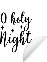 Citation de Noël O sainte nuit avec un fond blanc Sticker mural cercle mural - ⌀ 120 cm - peinture ronde - cercle papier peint - cercle mural - cercle vivant - autocollant & découpe ronde