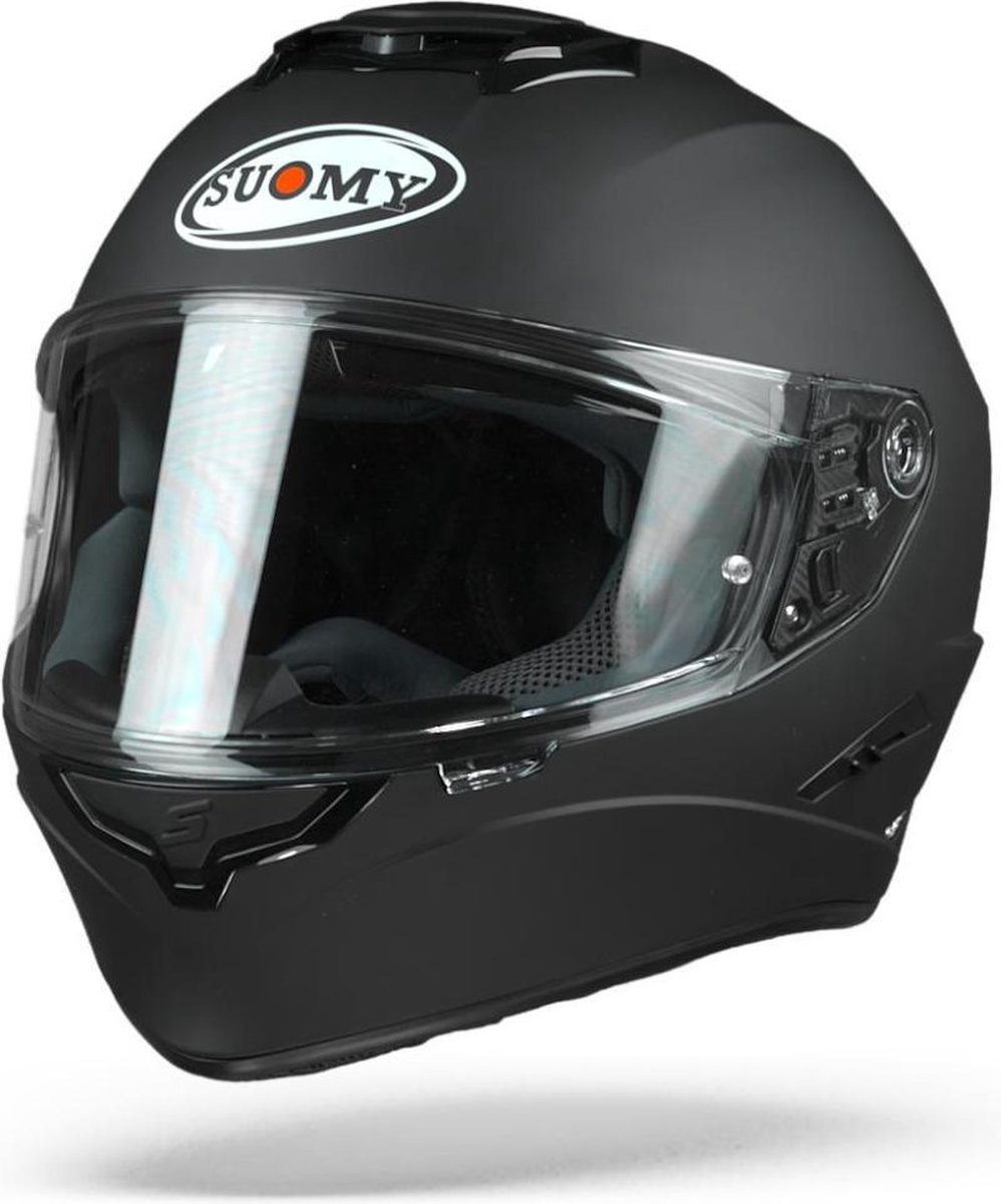 Suomy Stellar Plain Mat Zwart Integraalhelm - Motorhelm - Maat S