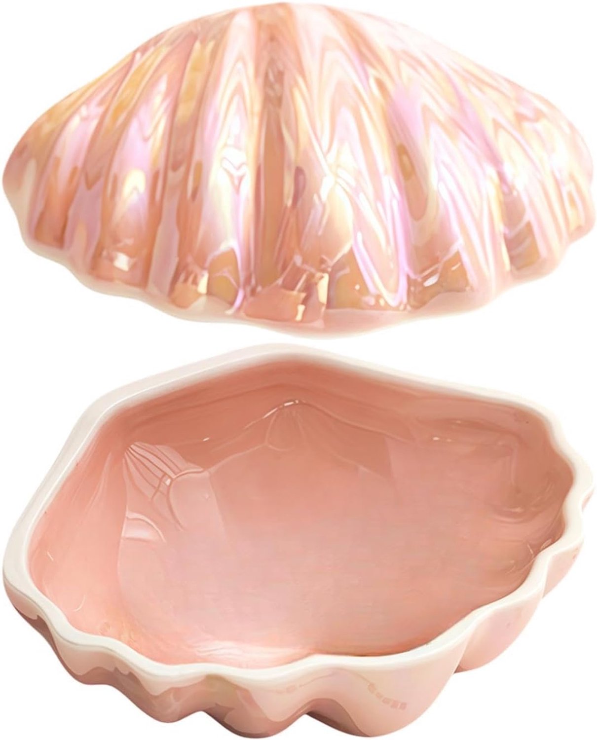 Shell Sieraden Doos Kleine Moderne Keramische Shell Earring Opslag