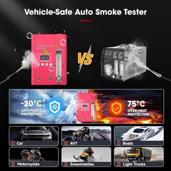 Automotive Mistmachine - EVAP Lekdetectie - Vacuüm Tester - 12V - Diagnostische Tool - met Geïntegreerde Luchtpomp — afbeelding 4