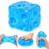 Heuts Goods - Squishy - Squishy Cheese – Zacht Knijp- en Friemelspeelgoed – Slow Rebound – 5CM - Blauw