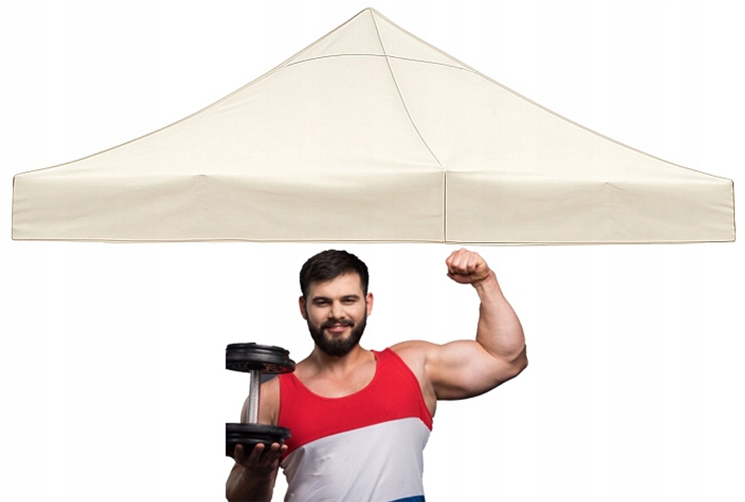 Merkloos Dakzeil 3x3m - Dik & Waterdicht Partytent Zeil
