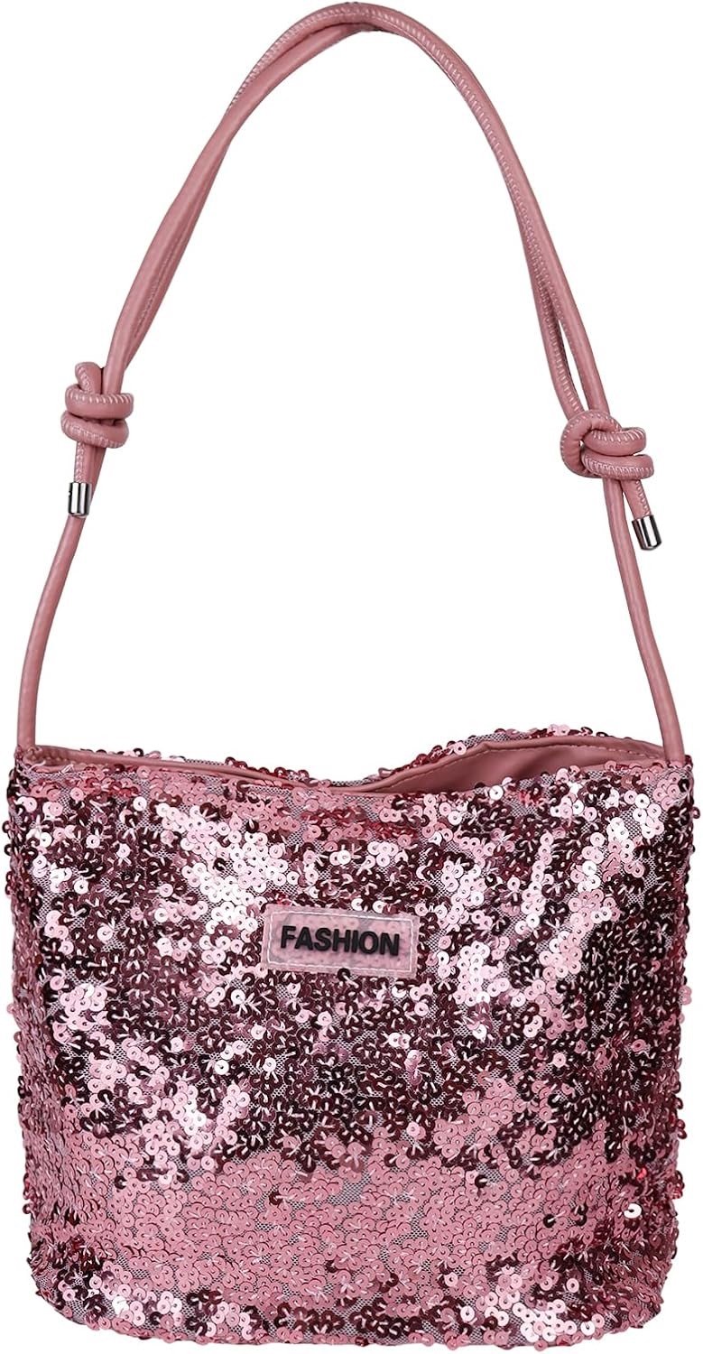 Shiny Sequins Handbag voor Dames - Elegante Tote Bag met Leren Schouderband voor Feest, Bruiloft en Avonduitjes