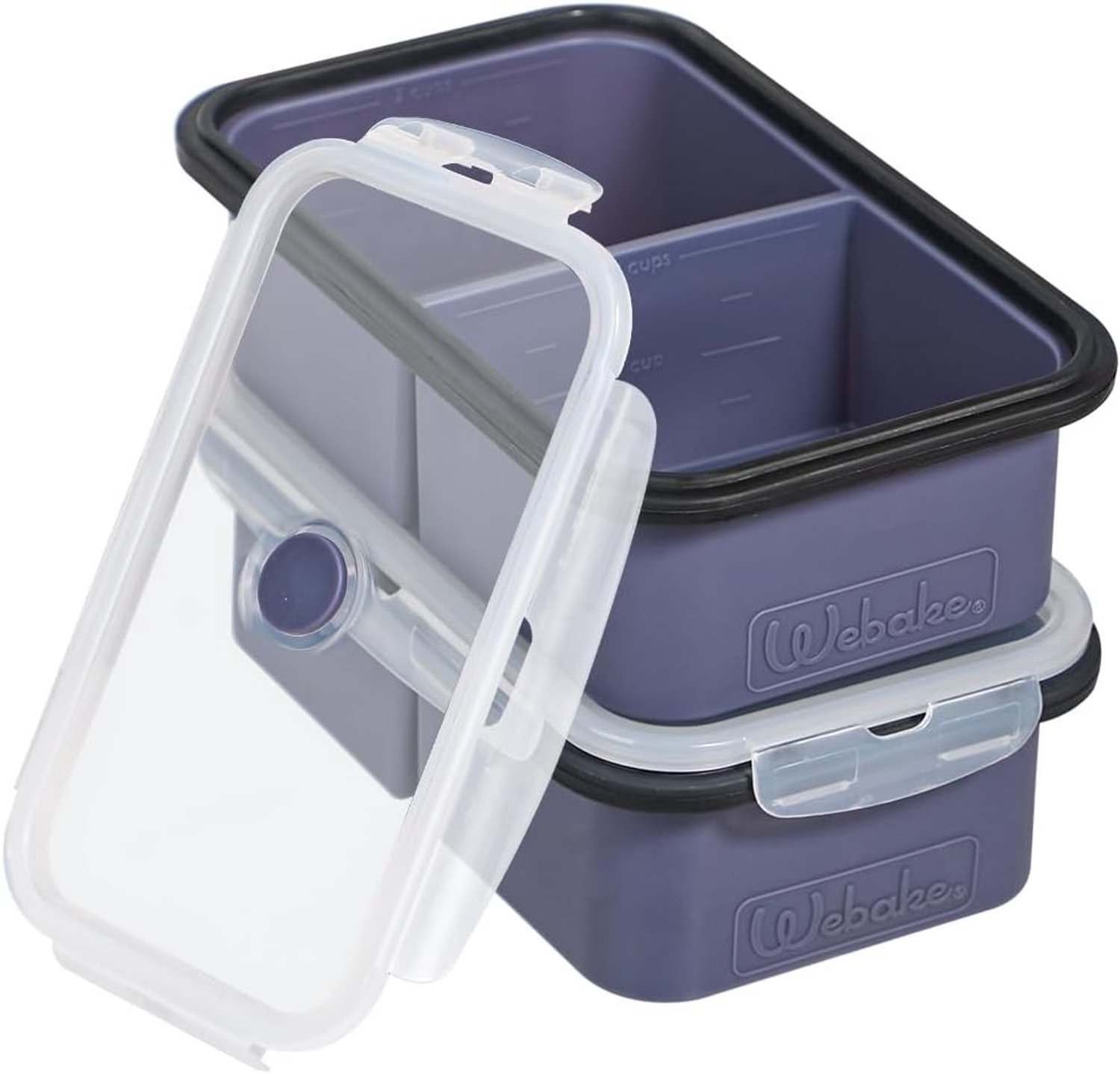 Siliconen Soep Vriezer Containers met Deksel, Set van 2, 500 ml, Ideaal voor Bewaren en Invriezen van Soep en Sauzen