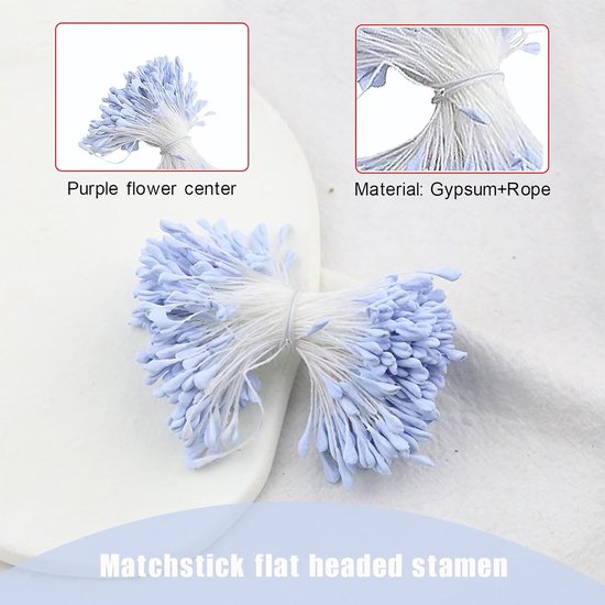 350 stuks pijpenragers bloemen blauw — afbeelding 2