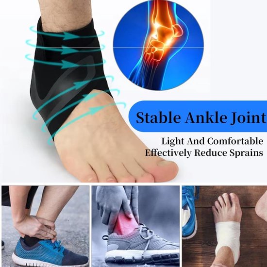 Orthopedische Enkelsteunen voor Blessures, Verstelbare Elastische Enkelbanden voor Mannen en Vrouwen, Set van 2 voor Optimale Ondersteuning en Comfort — afbeelding 3