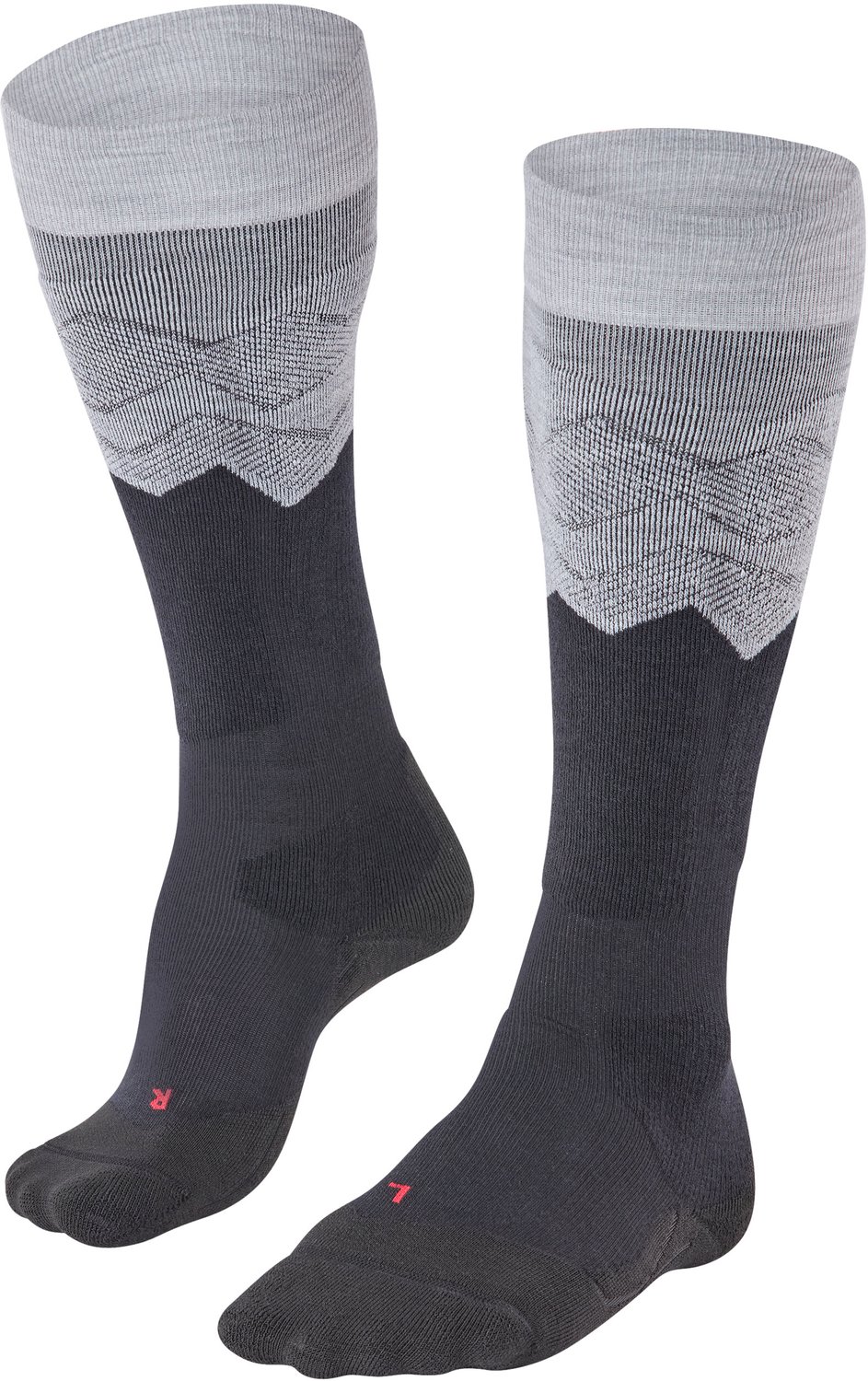 FALKE SK4 Trend warm dun wol functioneel materiaal skisokken heren Zwart