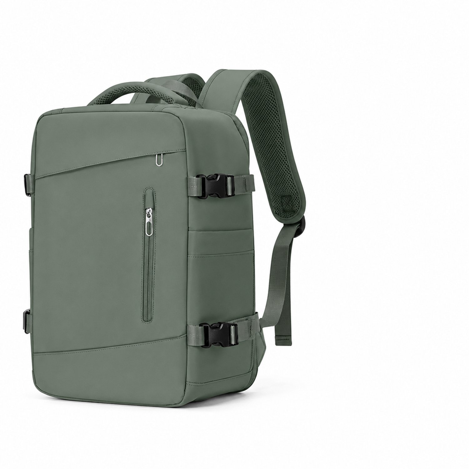 Rugzak - 40 × 25 × 20 cm - gebogen schouderbanden - voor zakenreizen - legergroen