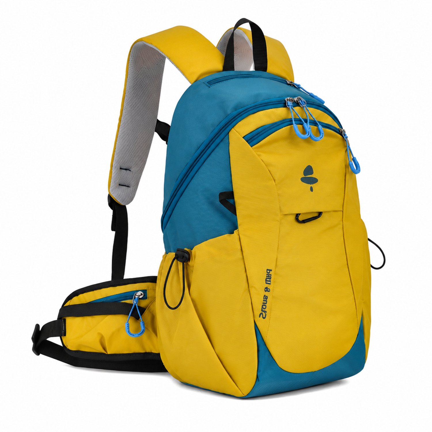 Rugzak - minder dan 20 liter - lichtgewicht ontwerp met kleurvlakken - voor wandelen en woon-werkverkeer - blauw