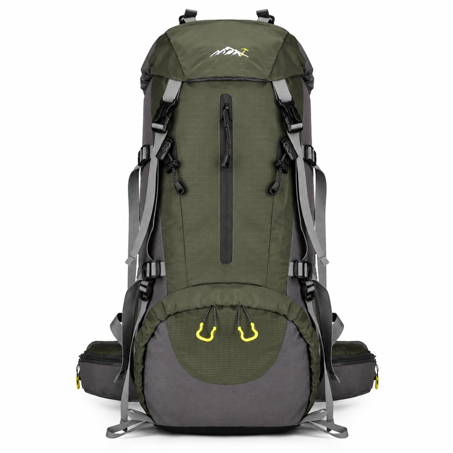 Rugzak - 45+5 l - effen casual reisuitvoering - legergroen