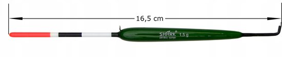 Shark Balsa Zij-Doorvoer Dobber 1.5g / 16.5cm — afbeelding 3