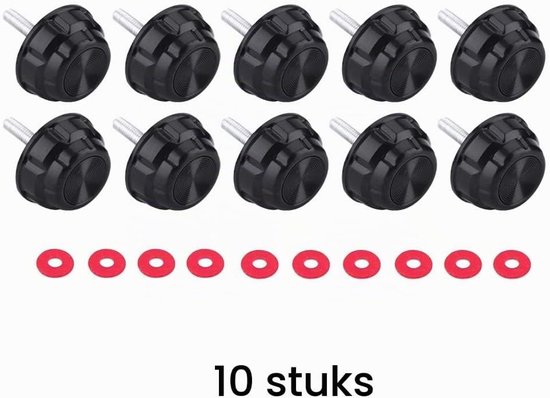 Vervangingsset van 10 Stuks Schroefkappen voor Hengels met Gaskeringen en Knoppen voor Visreels — afbeelding 4
