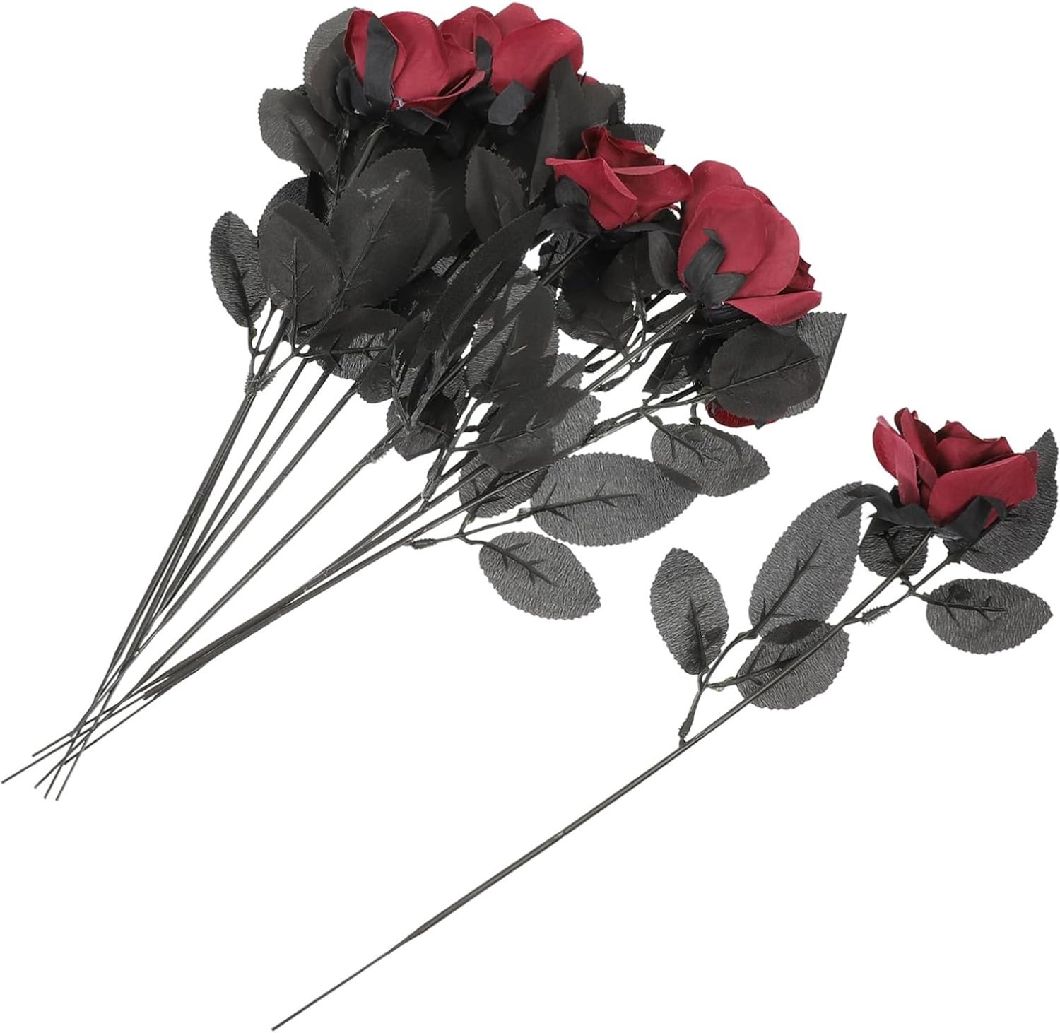 Schedelornamenten Kunstmatige Roos 10-pack Bloemstuk Voor Halloween-huisfeest