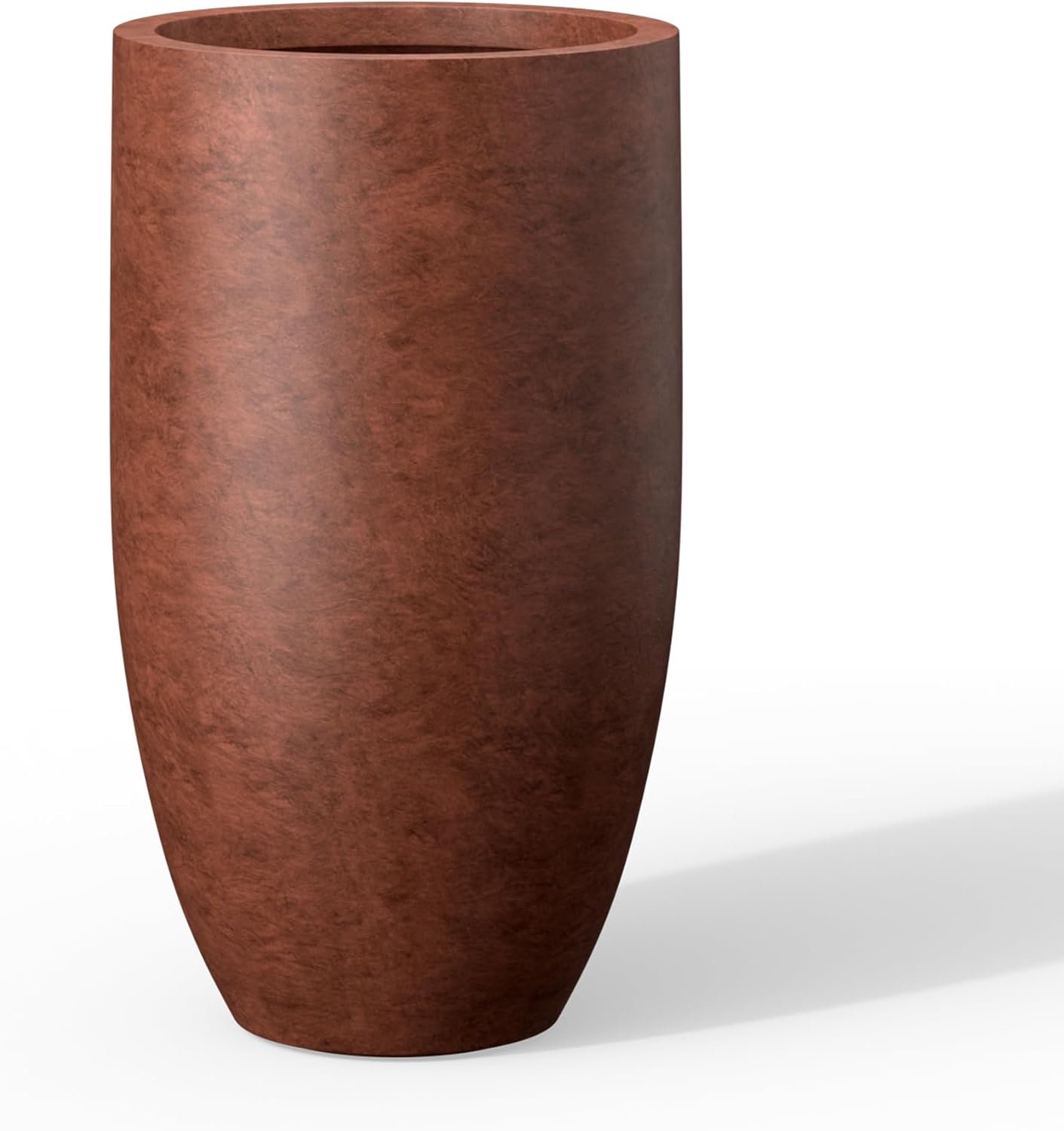 Kante Plantenbak, Beton, Roestig, 24" Hoog
