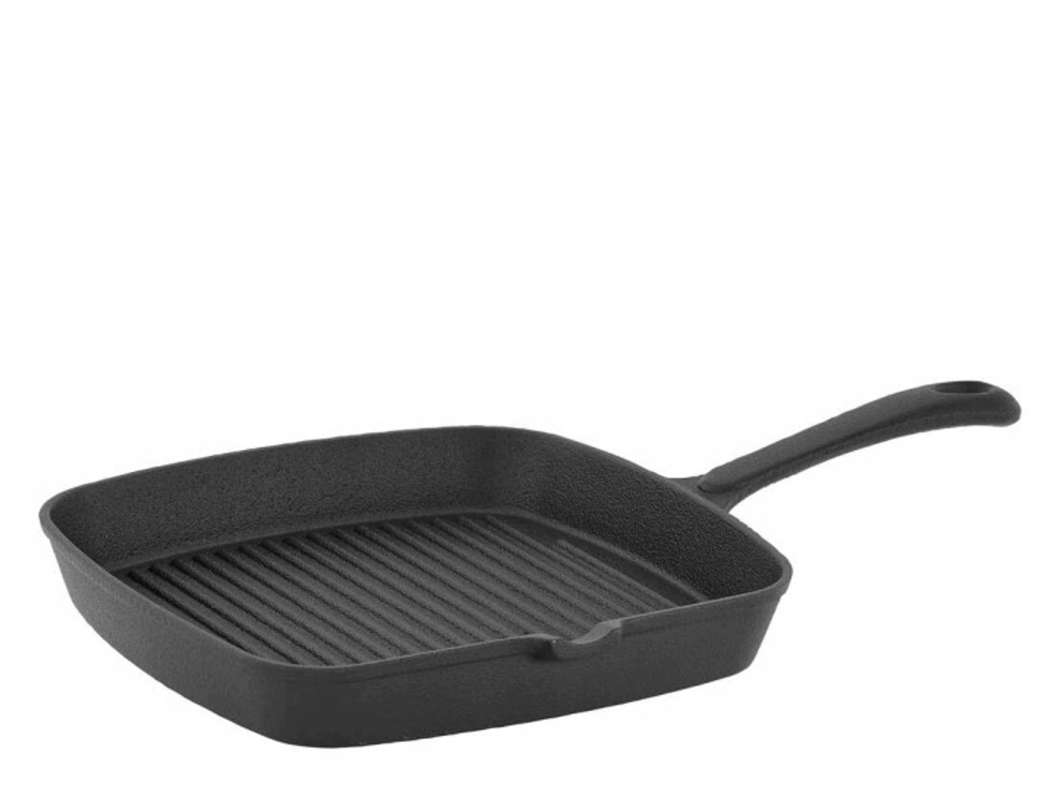 Gietijzeren Grillpan 24x24cm met schenktuit - Geschikt voor Inductie