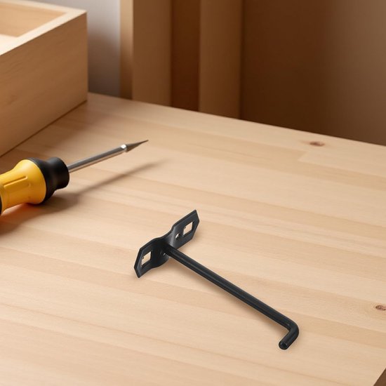 10 Stuks Metalen Pegboard Haken Belastbare Zwarte Vierkante Wanddisplay Haak voor Gereedschap Garage Opslag Rekorganisatie — afbeelding 2