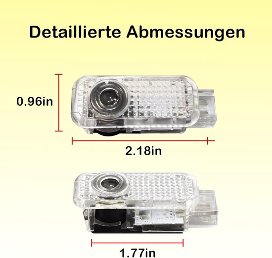 4 stuks autodeurlichten voor de auto, ingangsverlichting, accessoires, autodeur, logo-projector, verlichting voor A1/A3/A4/A5/A6/A7/A8/Q2/Q3/Q5/Q7/Q8/TT/R8, zeer mooi cadeau — afbeelding 3