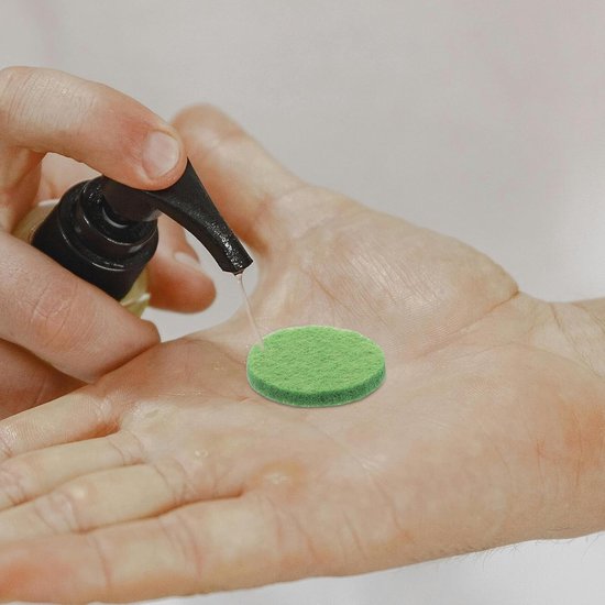 300 Stuks Auto Aromatherapie Navulpads Rond Groen Geschikt voor Essentiële Olie Diffusers Universele Pasvorm Langdurige Geurverversing DIY Geurfilters voor Ventilatieroosters — afbeelding 2